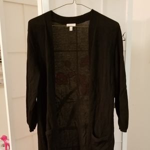 Long Black Cardigan